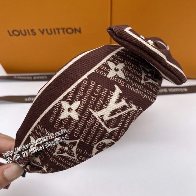 Louis Vuitton新款飾品 路易威登蝴蝶結發箍 LV字母發網發箍  zglv2126